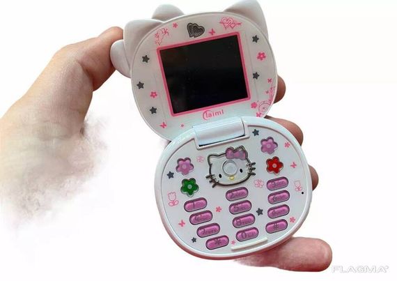 Детский Мини Мобильный Телефон Hello Kitty (Белый) | Зображення 1