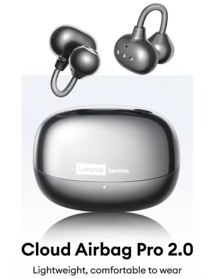 Навушники-кафи Lenovo LES12 Supreme Edition — Bluetooth 6.0, Сталева дужка та Super Bass, чорні | Зображення 2