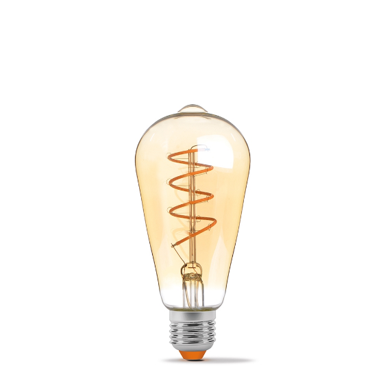 Лампа ST64 5W E27 2200К 220V Filament ASD LED Videx | Зображення 1
