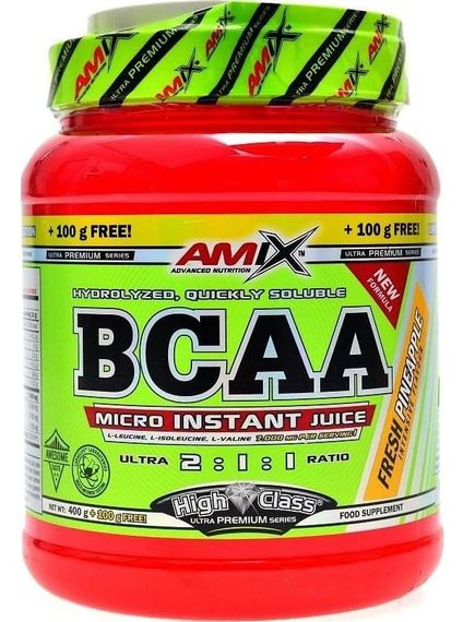 Амінокислота BCAA для спорту Amix Nutrition BCAA Micro Instant Juice 400+100 g /50 servings/ Pineapple