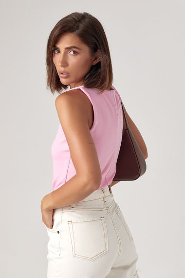 Эластичная женская майка - розовый цвет, M (есть размеры) | Зображення 1