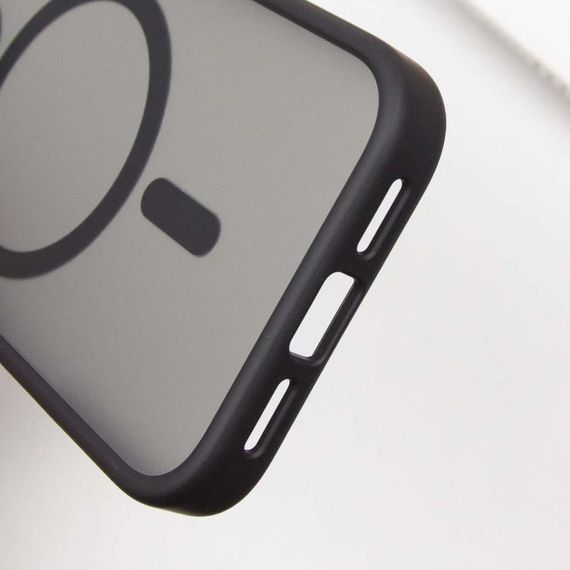 TPU+PC чохол Metal Buttons with MagSafe для Apple iPhone 16 Pro Max (6.9") Чорний | Зображення 4