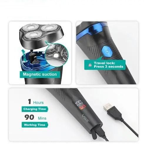 Електробритва VGR V-344 PURPLE роторна, 8000 RPM, IPX6 (46257-V-344 PURPLE_354) | Зображення 6