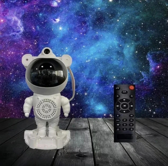 Ночник проектор зоряного неба Астронавт із Bluetooth колонкою Sky Star Astronaut Bambi ZZ-202 | Зображення 5