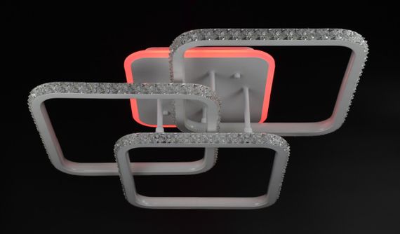 Люстра світлодіодна стельова LED світильник для квартири на стелю лед 26312 Білий 15х51х53 см. | Зображення 4