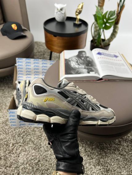Чоловічі кросівки ASICS Gel-NYC  Black Grey Beige весна / осінь A3484 45 28.5 | Зображення 6