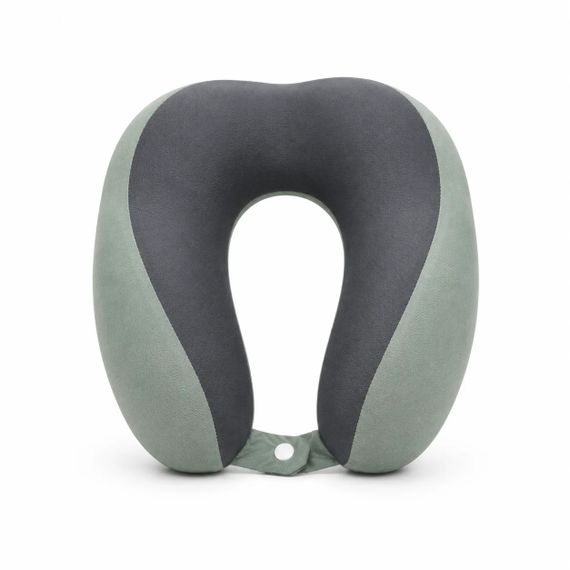 Подушка для шиї U-подібна Memory Foam 28×26×12 см • Дорожня подушка з ефектом пам’яті для сну, відпочинку, поїздок, літака, авто та офісу