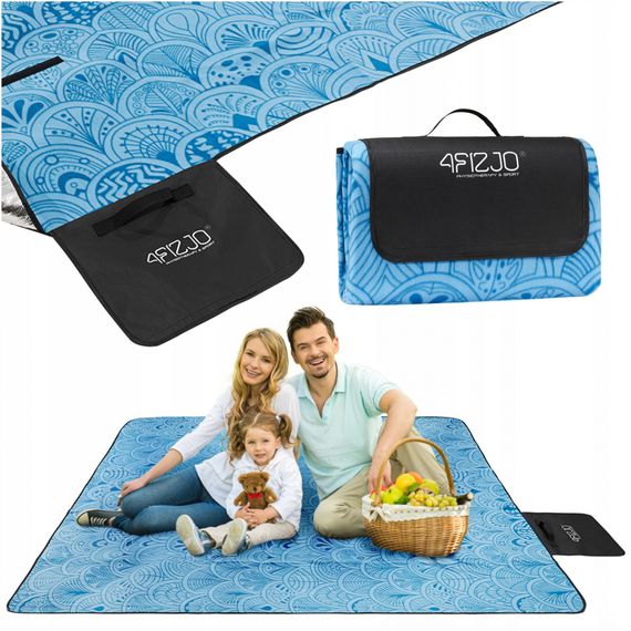 Килимок для пікніка та кемпінгу 4FIZJO 200 x 200 см складаний 4FJ0624 (P-5905973400947) | Зображення 6