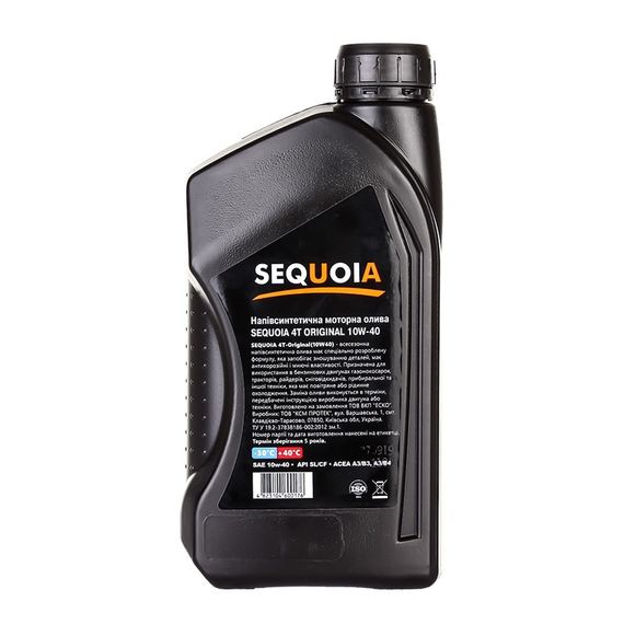Масло SEQUOIA 4T-Original для 4х тактных дигунов 10W-40 1л | Зображення 1
