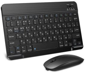 Клавиатура с мышкой Combo 9212 для планшета телефона Bluetooth iPad iPhone Android Type-C Черный