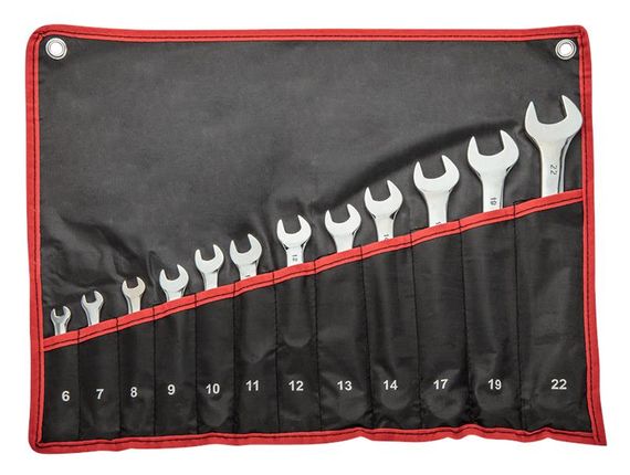 Ключи гаечные TOP TOOLS комбинированные, 6-22 мм, 12ед. (35D359)
