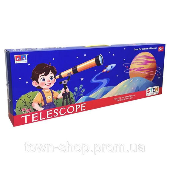 Детская игрушка "Телескоп" 6609A(Yellow) желтый, штатив 57 см | Зображення 1