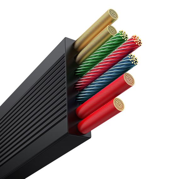 Дата кабель Baseus Free2Draw Retractable Crystal Fast Charging Type-C to 3in1 100W (1.1m) (P1036800) Cluster Black | Зображення 4