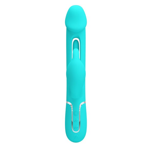 Вібратор із стимулятором клітора PRETTY LOVE — Kampas Rabbit 3 in 1 Green, BW-500025-1 Sex Aura | Зображення 3