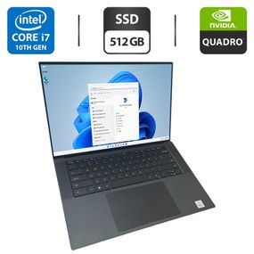Мобильная рабочая станция Dell Precision 5550 / 15.6" (1920x1200) IPS / Intel Core i7-10750H (6 (12) ядра по 2.6 - 5.0 GHz) / 16 GB DDR4 / 512 GB SSD / nVidia Quadro T1000, 4 GB GDDR5, 128-bit / WebCam б/у