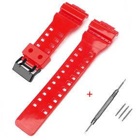 Ремінець для Годинник C2asio G-Shock GA-100/110/120 Red-Glossy BK