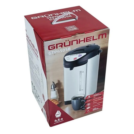 Термопот Grunhelm GTP450SB 4.5 л серебристый | Зображення 8