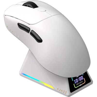 Мышка Ajazz AJ179 APEX Wireless/Bluetooth/USB Charging Dock White (AJM179-A-W) | Зображення 1