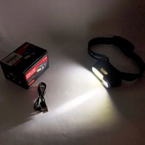 Светодиодный фонарь с креплением на голову 1804-XPE+COB, Налобный фонарик для головы MX-19