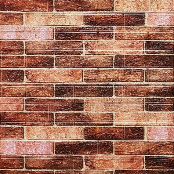 Самоклеюча 3D панель під коричневу катеринославську цеглу 20000x700x3мм SW-00001469 | Зображення 1