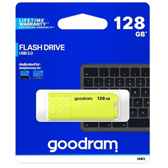 Flash Drive Goodram UME2 128GB (UME2-1280Y0R11) Yellow | Зображення 2