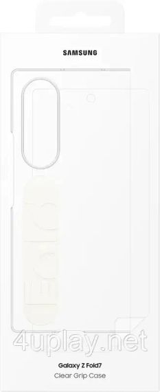 Оригінальний захисний чохол із ремінцем і захисними плівками Samsung Galaxy Fold7 Clear Grip Case Прозорий (EF-QF966) | Зображення 2