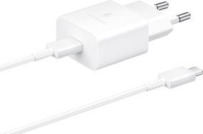 Мережевий зарядний пристрій Samsung 15W Power Adapter Type-C+Cable - White (EP-T1510XWEGEU)