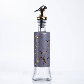 Пляшка для олії з дозатором 300 мл, сірий мармур HP-1345