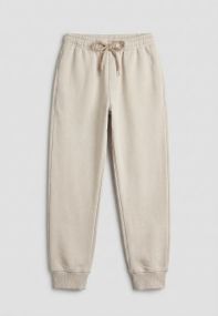 Дитячі теплі спортивні штани для дівчинки Green Cotton 128 см Кремові (251112122)