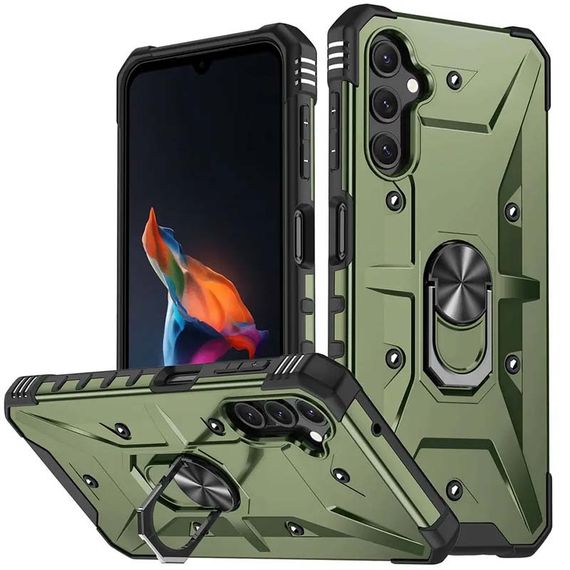 Ударопрочный чехол Pathfinder Ring для Samsung Galaxy A14 4G/5G Зеленый / Army Green