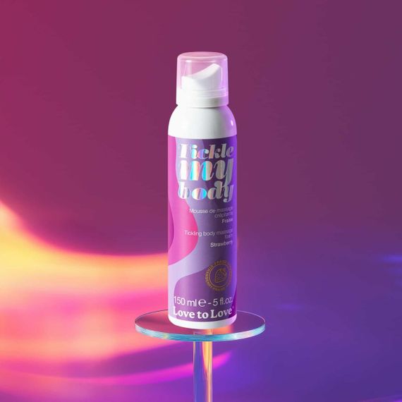 Массажная пена Love To Love TICKLE MY BODY Strawberry (150 мл) увлажняющая Sex Aura | Зображення 1