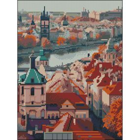 Алмазная мозаика "Утренний город" FZ3040-26, 30х30 см