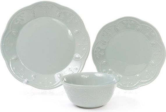 Набір 6 десертних тарілок Leeds Ceramics Ø23см, кам'яна кераміка (м'ятні) | Зображення 1