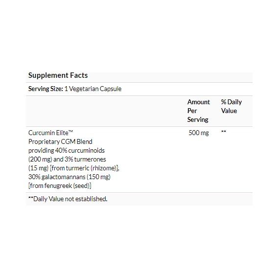 Куркума Life Extension Curcumin Elite, Turmeric Extract 30 Veg Caps LEX24673 | Зображення 2