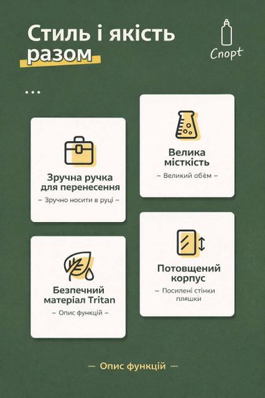 Удобная спортивная бутылка с соломинкой 1000 мл из тритана фиолетовая | Зображення 4