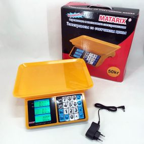 Електронні ваги для товарів Matarix MX-412 до 50 кг, Функціональні електронні ваги для торгівлі