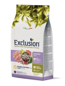 Корм Exclusion Dog Light Chicken Medium/Large Breed сухой с курицей для собак средних и крупных пород с лишним весом 3 кг