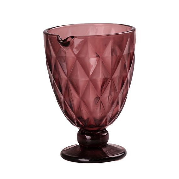 Глечик для напоїв із товстого скла 1 л гранований рожевий HP038P | Зображення 1