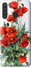 Чехол на Samsung Galaxy A21 Маки из силикона FCh_018541