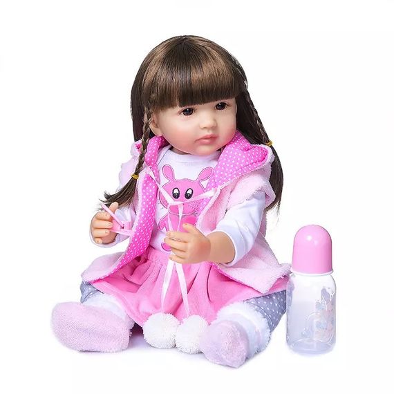 Силиконовая Коллекционная Кукла Реборн Reborn Девочка Милана ( Виниловая Кукла ) Высота 55 См | Зображення 5