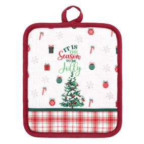 Прихватка Ardesto Christmas Tree 18х20см, 100% поліестер (верх), 100% бавовна (низ), зелений (ART04HT)