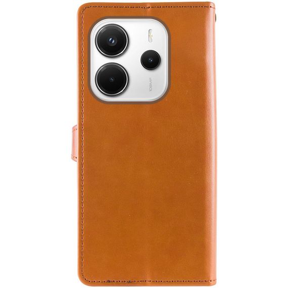 Шкіряний чохол-книжка GETMAN Gallant (PU) для Xiaomi Redmi Note 14 4G (Europe version) Коричневий | Зображення 2