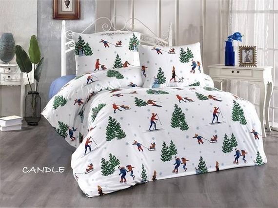 Постільна білизна Belizza Candle Фланель Бавовна Сімейний розмір