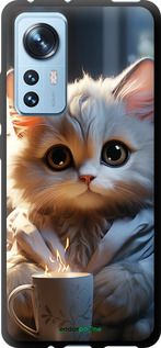 Чохол на Xiaomi 12X Білий кіт "5646b-2941-2448"