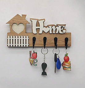Навісний органайзер для ключів  HOME на 4 гачки  24х11.5 см, ключниця настінна