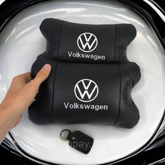 Подголовник-подушка для автомобиля под шею Volkswagen, Подарок мужчине водителю, Автоподушка подарок QB-96 | Зображення 1