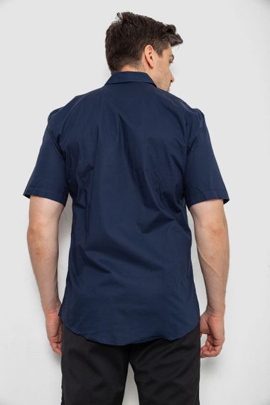 Рубашка мужская однотонная  -уценка, цвет синий, 214R7118-U-5 | Зображення 8