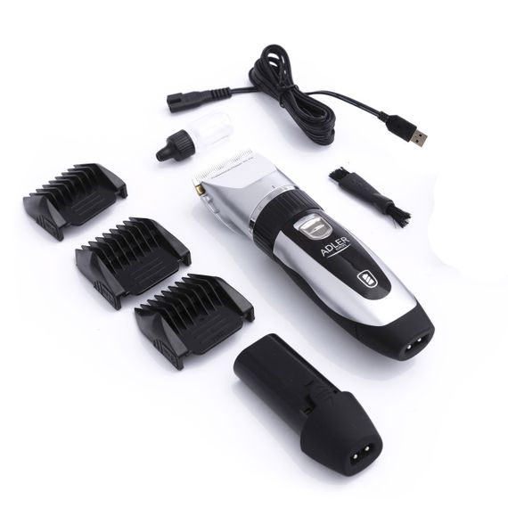 Машинка для стрижки тварин Adler AD 2823, 35 Вт, 2 акумулятори, USB, 4 насадки | Зображення 6