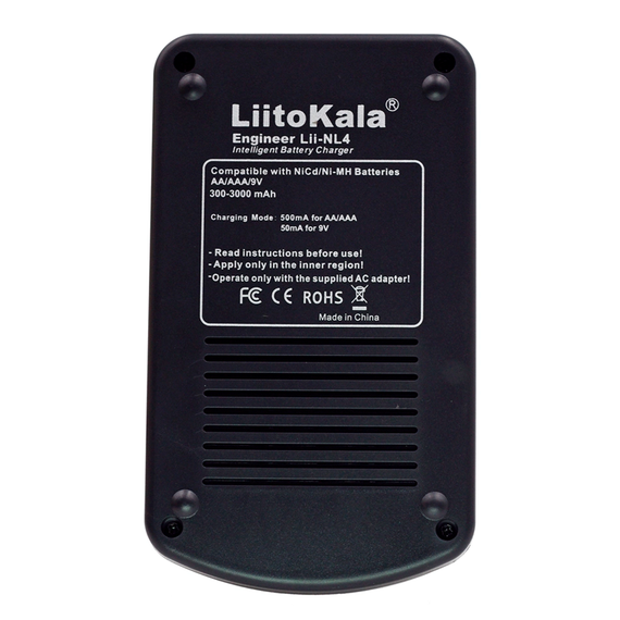 Универсальная зарядка для аккумуляторов LiitoKala Lii-NL4 4x-AA, AAA, 9 В Li-Ion, NiMH, NiCd | Зображення 2