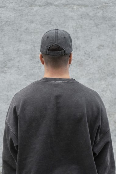 Кепка бейсболка Vintage Without з принтом Hate Black | Зображення 2